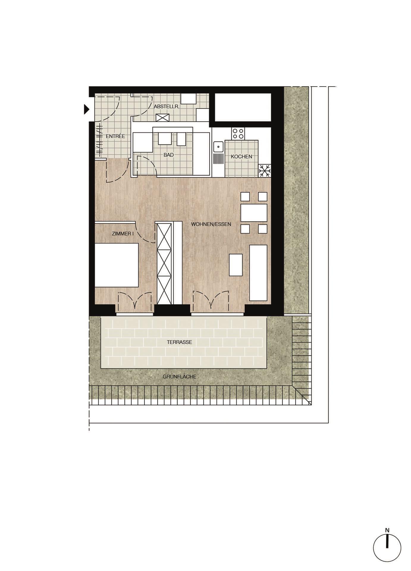 Grundriss-Skizze Wohnung 5