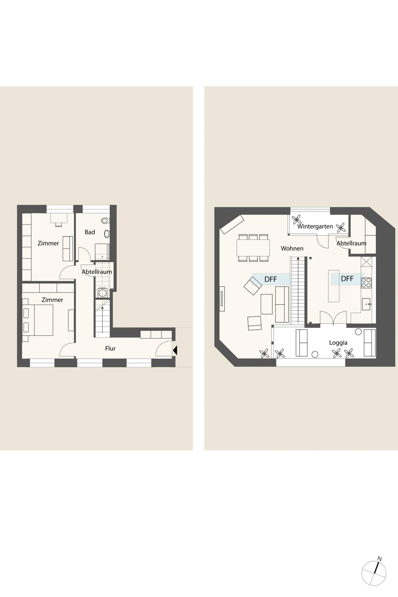Grundriss-Skizze WE 20