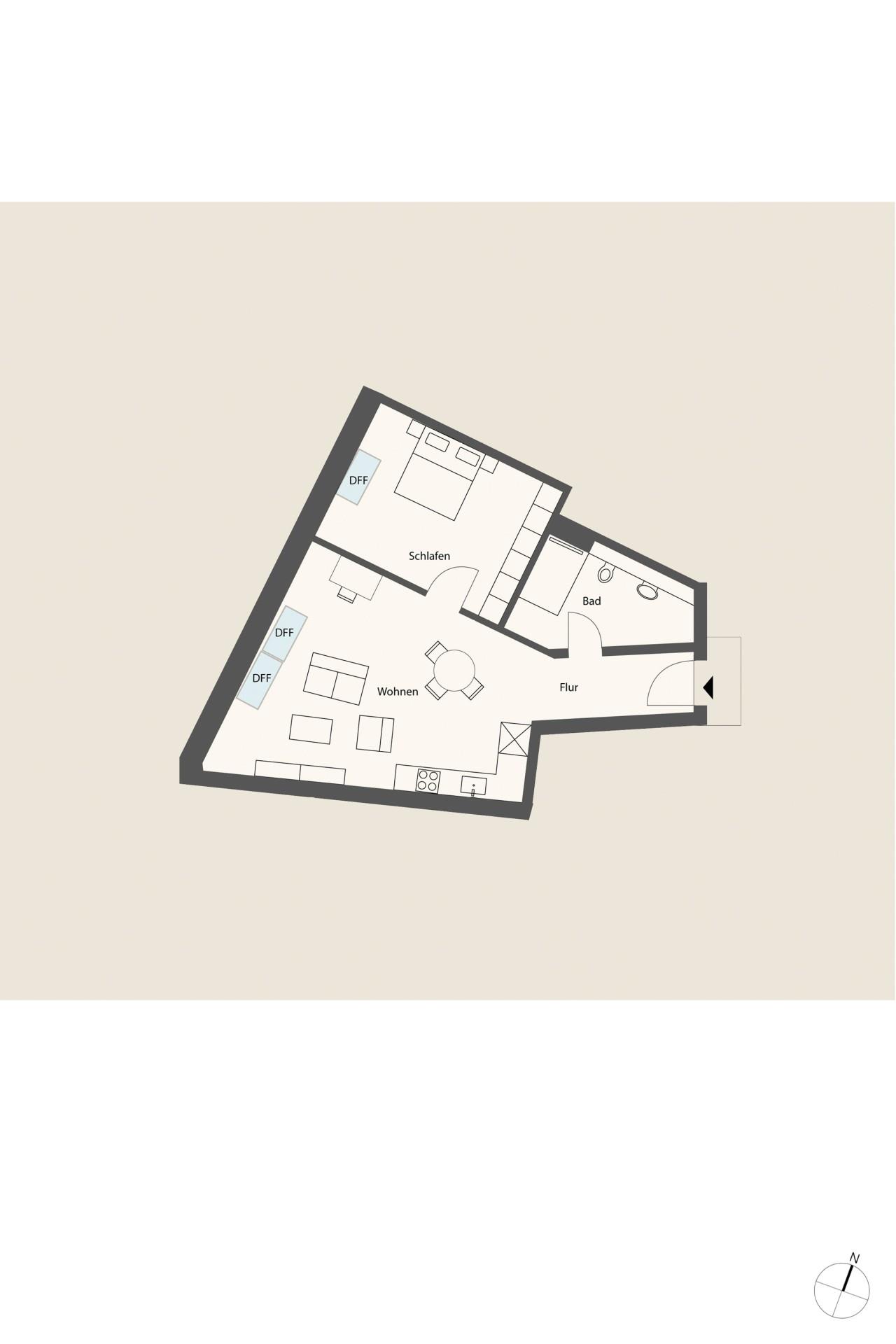 Grundriss-Skizze WE 32