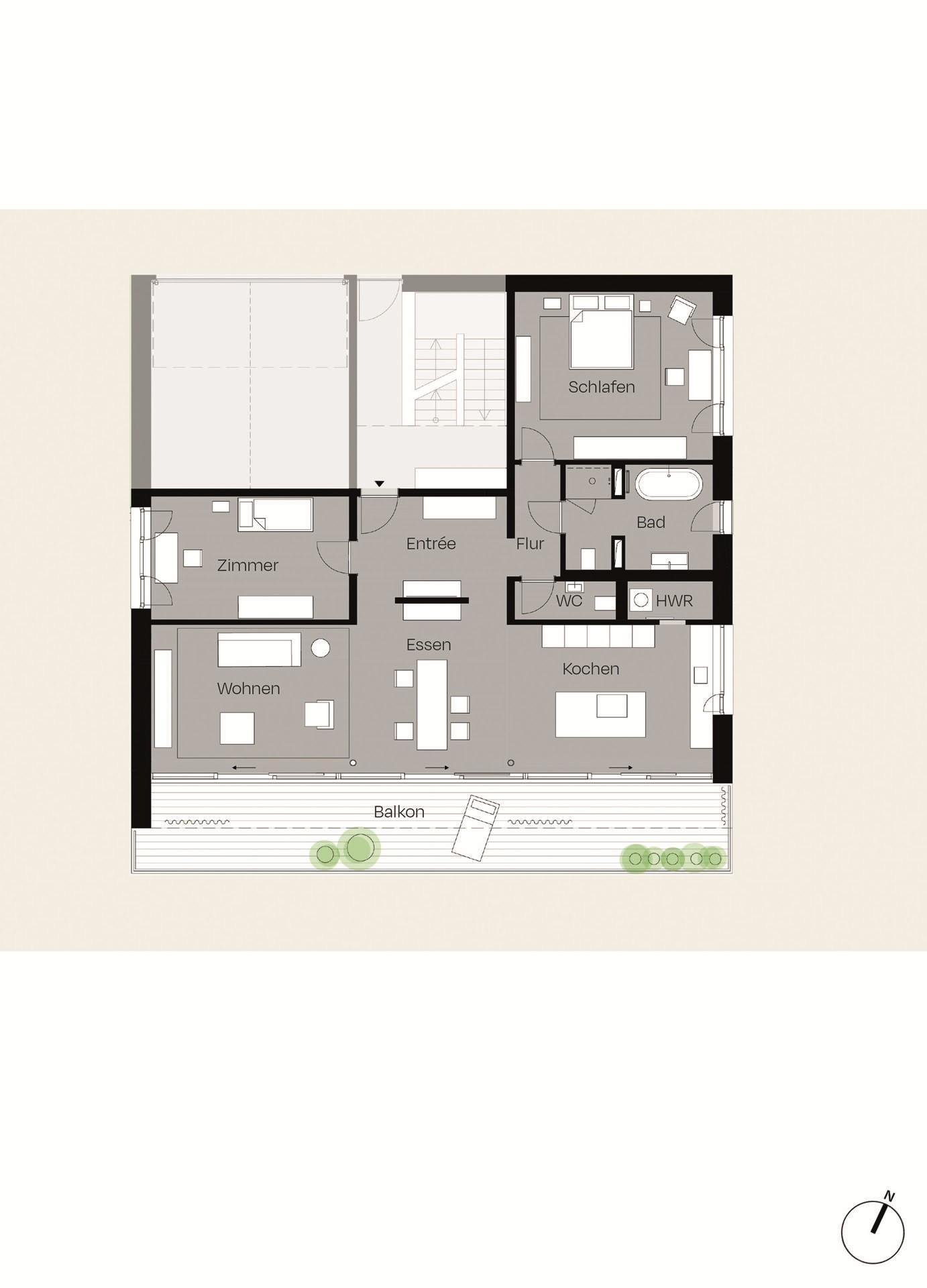 Grundriss-Skizze EG-Whg.2