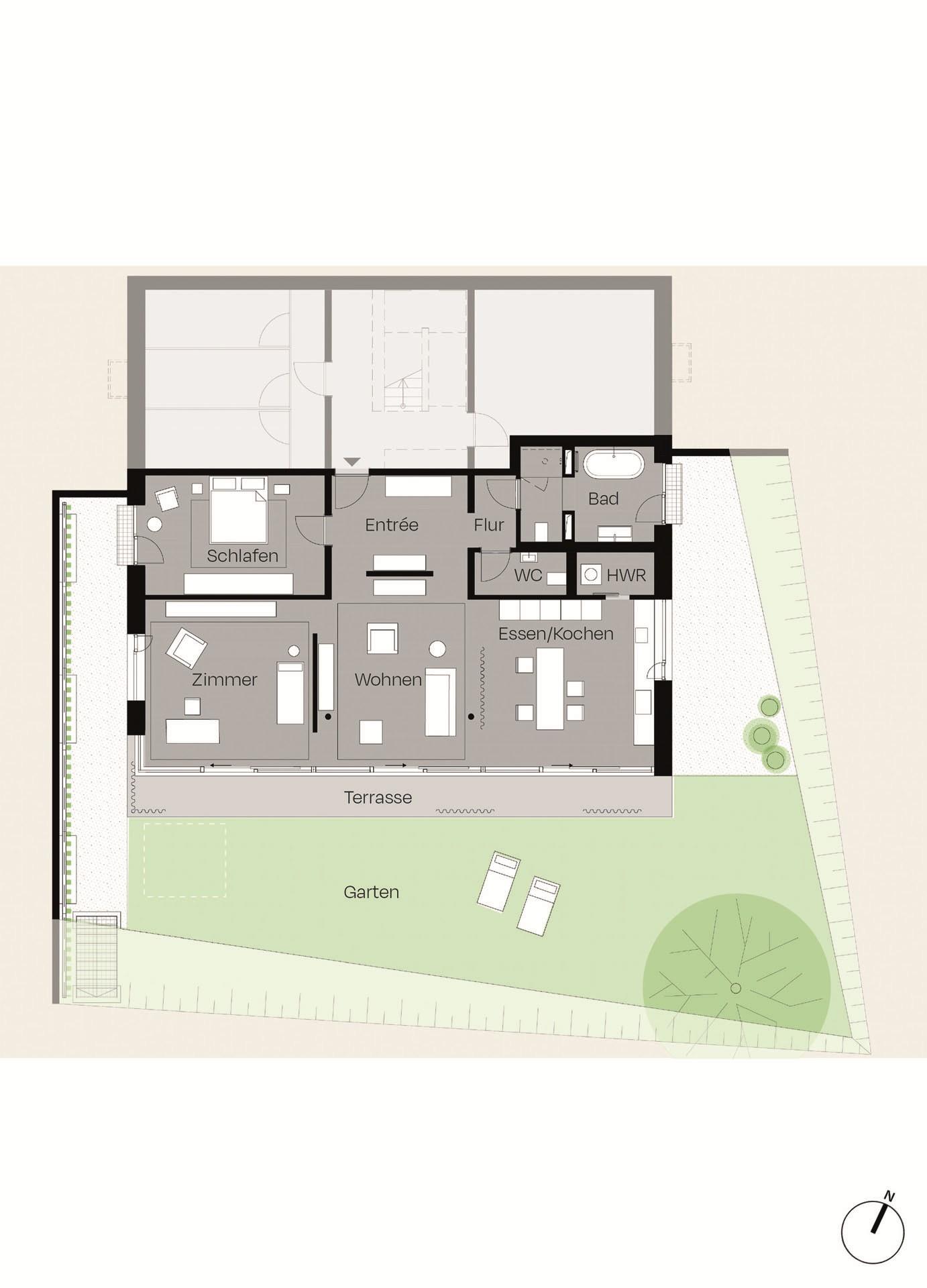Grundriss-Skizze GG Whg.1