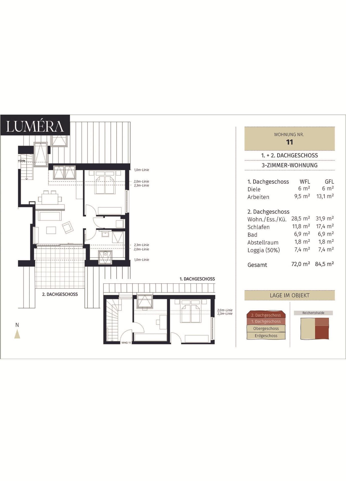 Grundriss-Skizze WE 11
