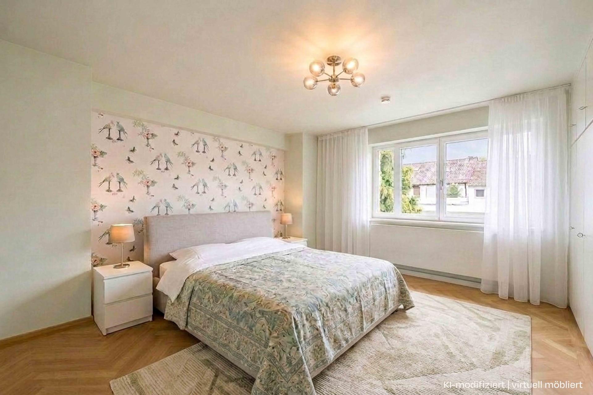 Schlafzimmer mit Einbauschrank