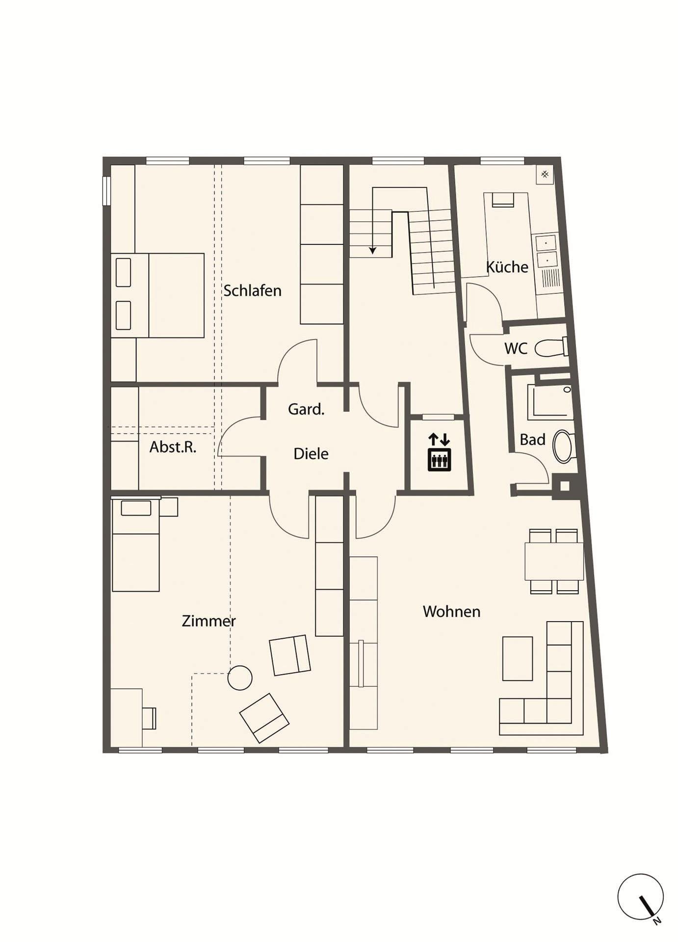 Grundriss-Skizze 2. Obergeschoss