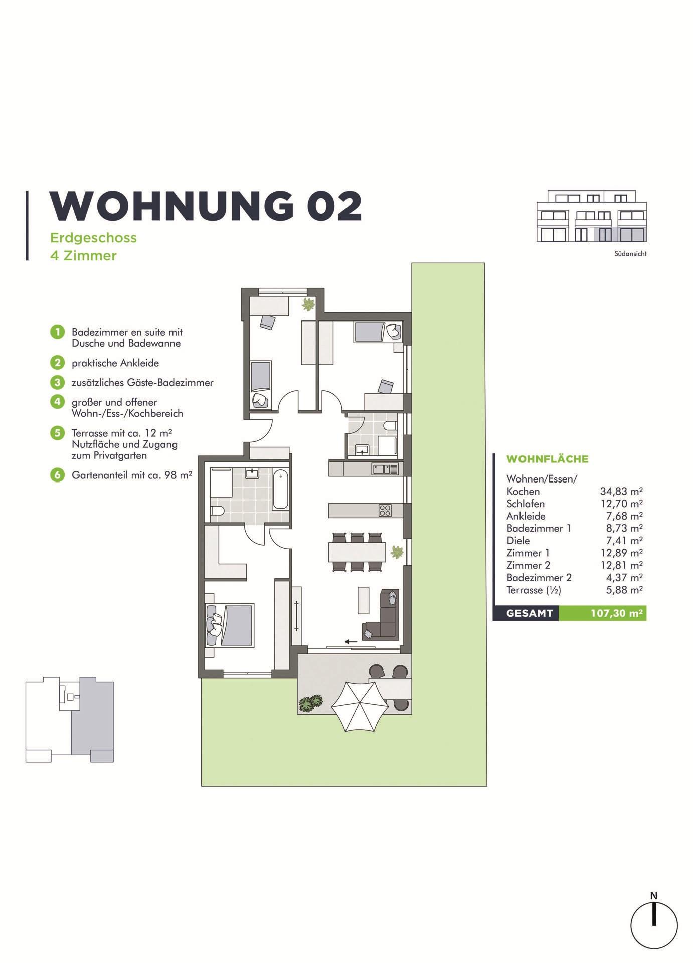 Grundriss-Skizze WE 02