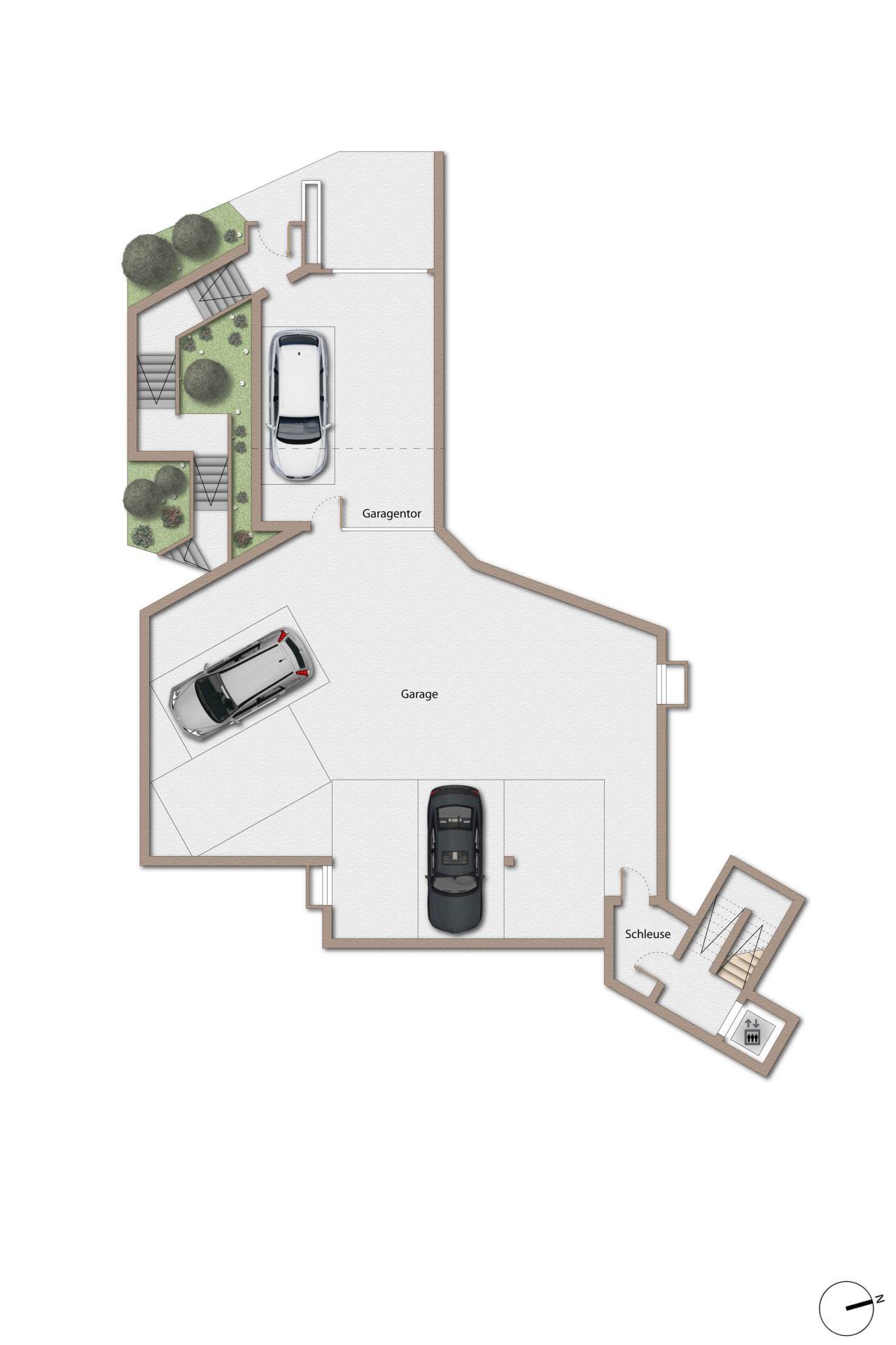 Grundriss-Skizze Garage