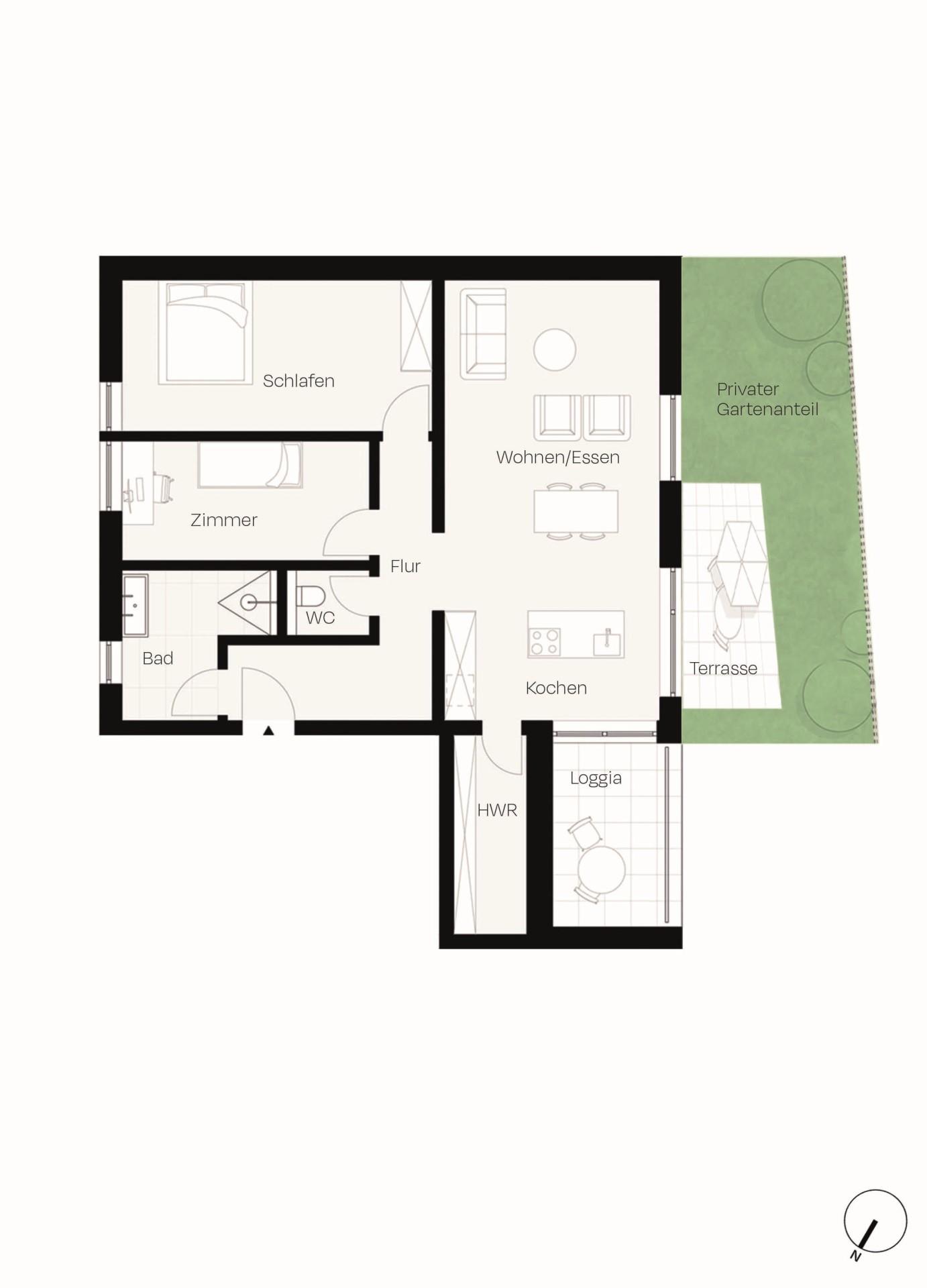 Grundriss-Skizze Whg. 5