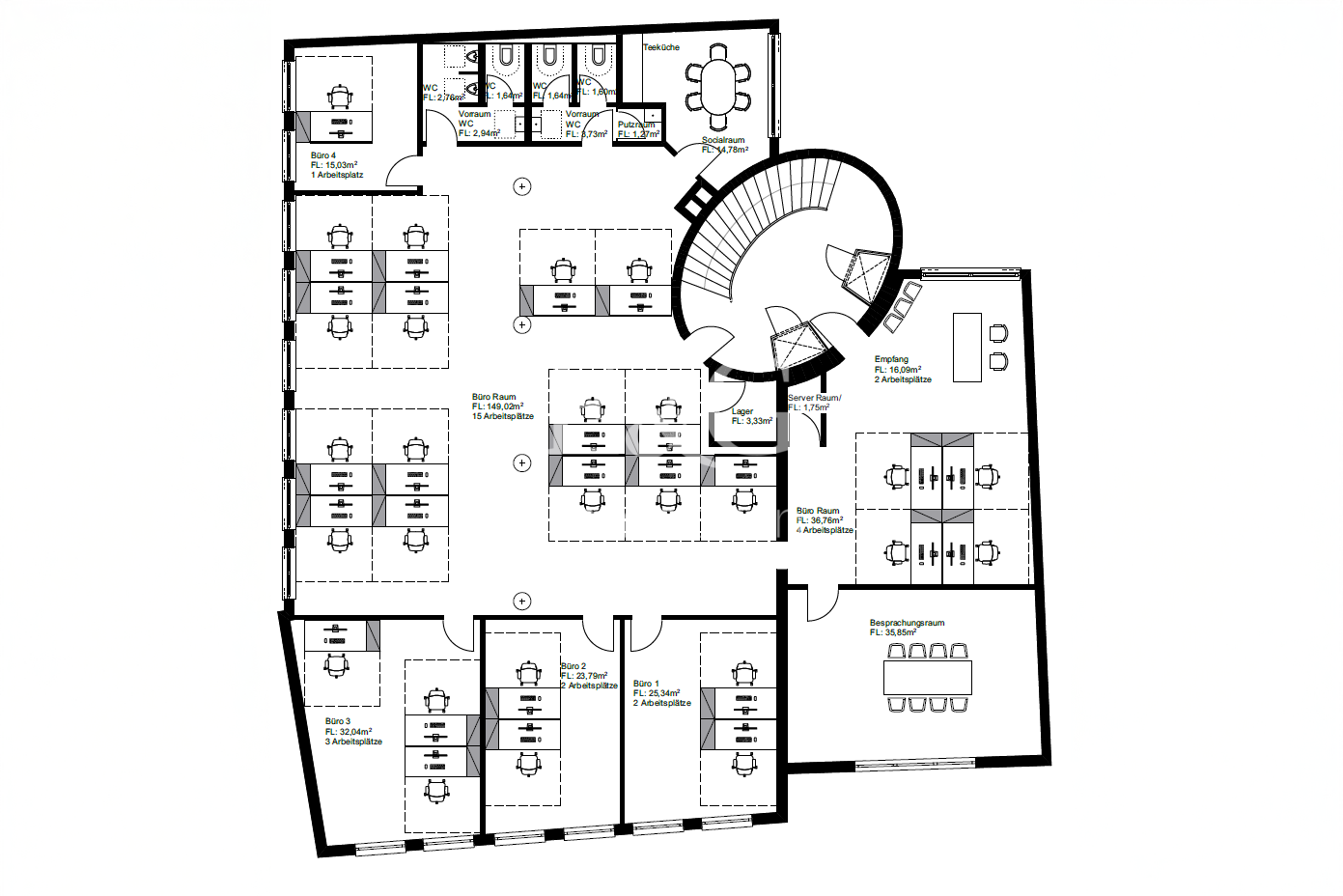 2. OG, Mietfläche auf Wunsch teilbar