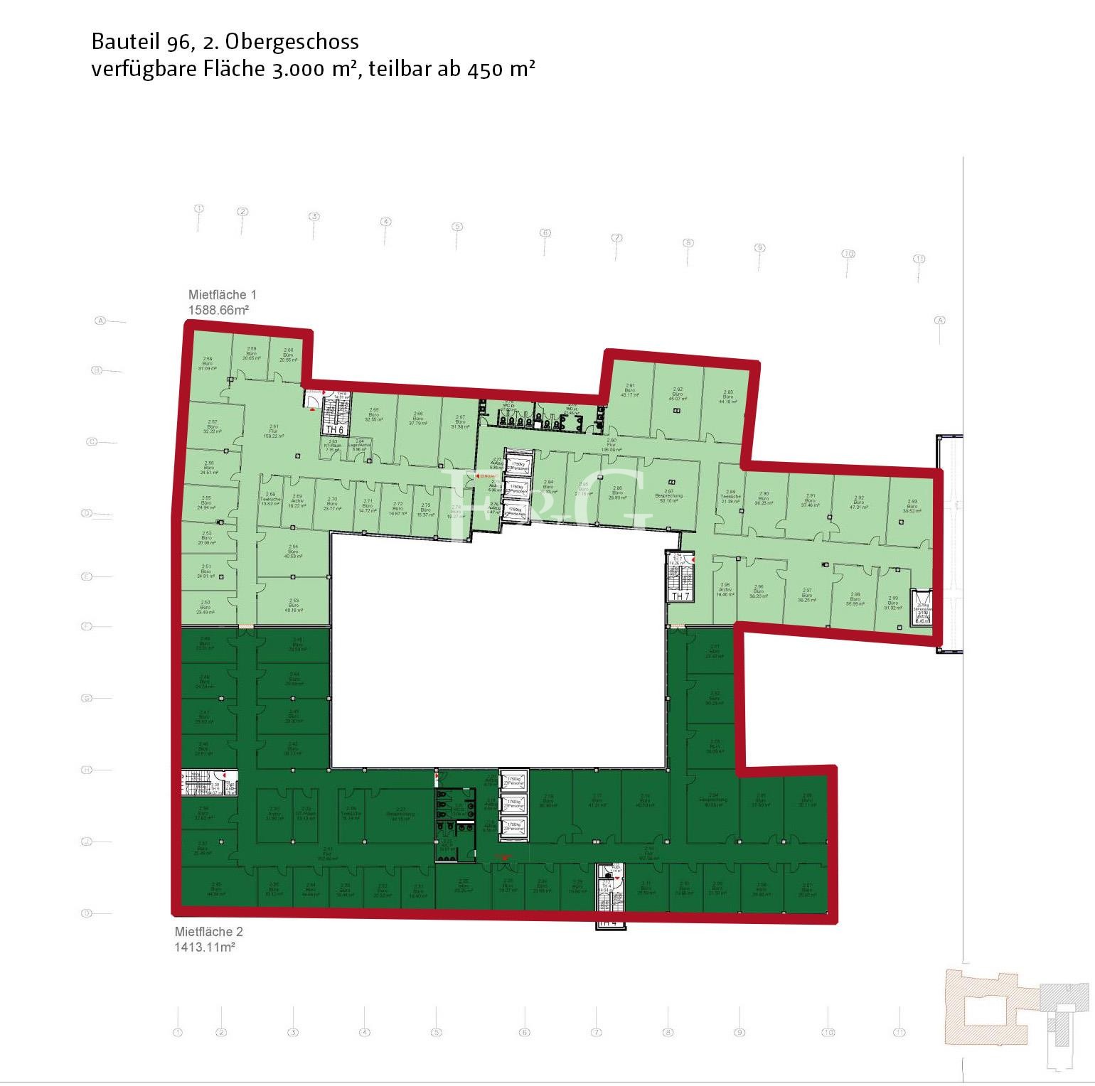 Bauteil 96, 2.OG 