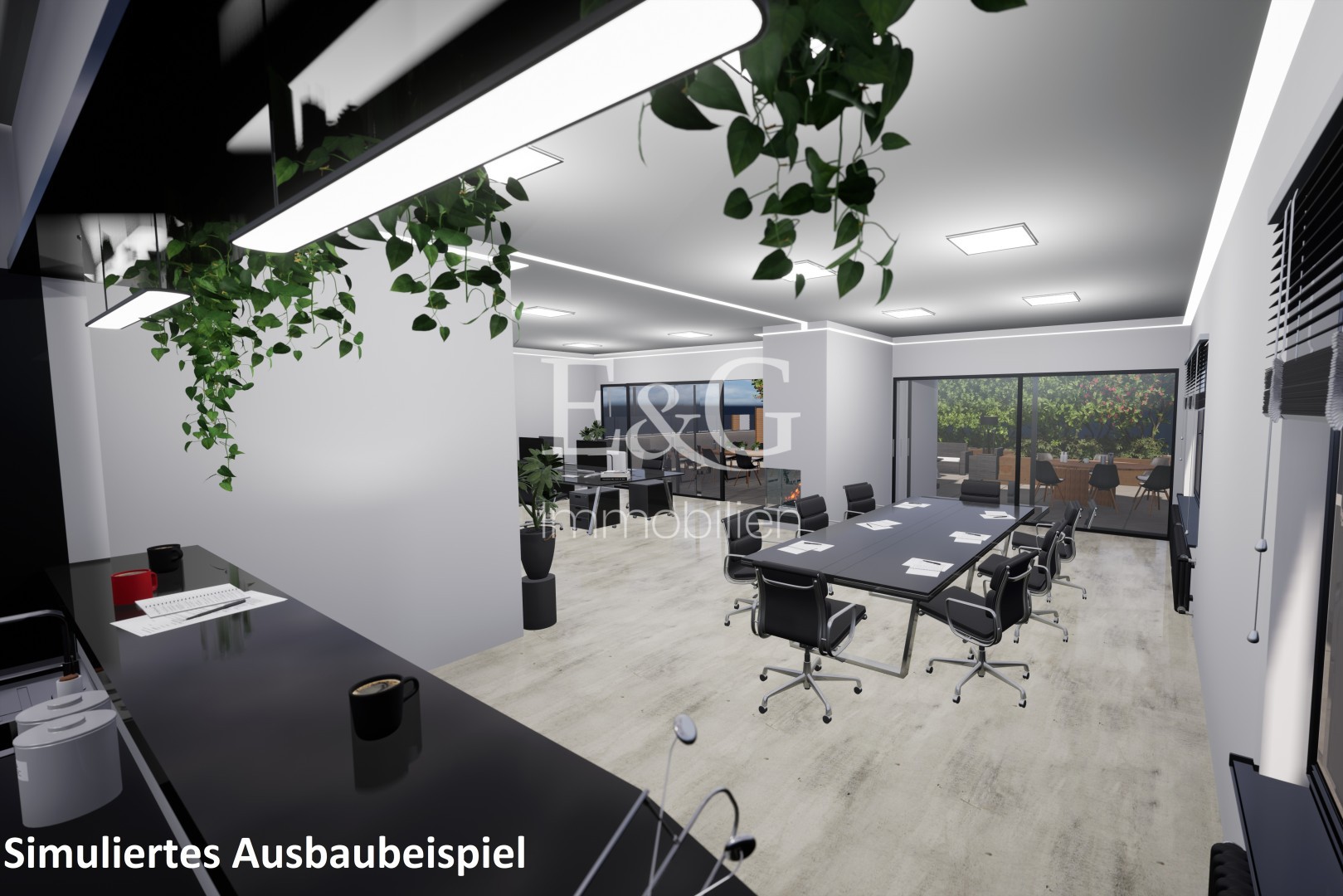 Büro simuliert