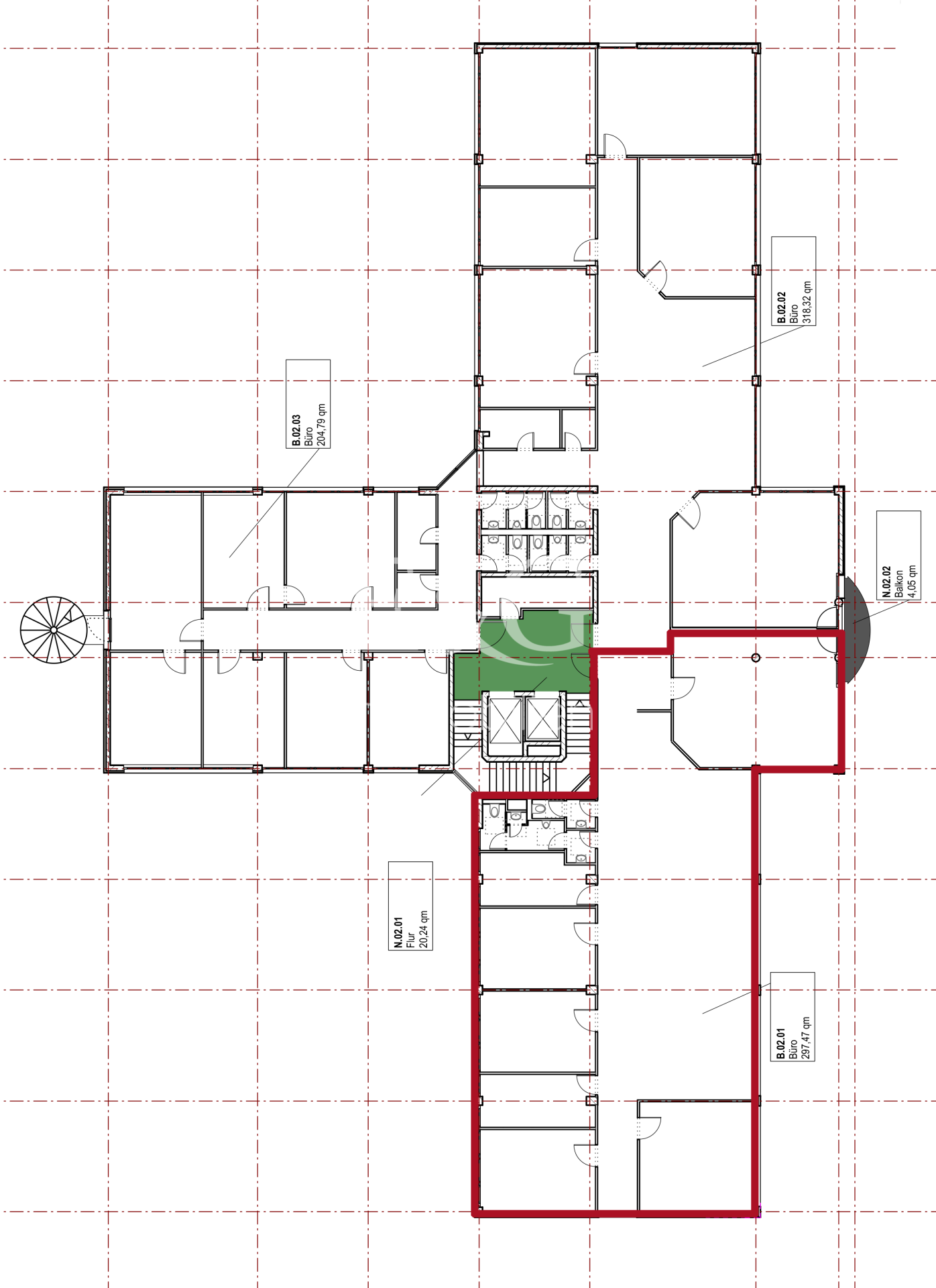 2. OG_B 02.01 ca. 298 m²