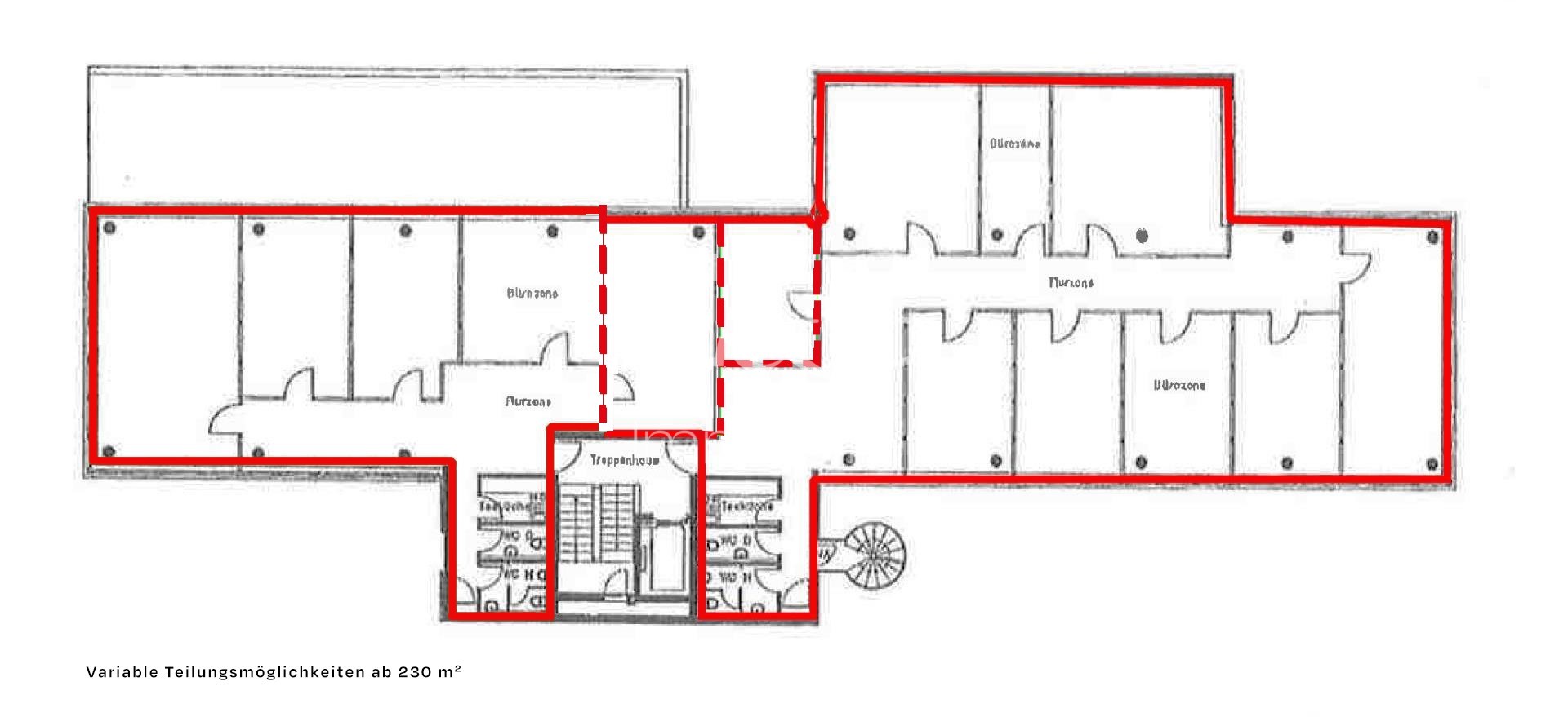 2. Obergeschoss_579,92 m²- teilbar ab 230,7 m²