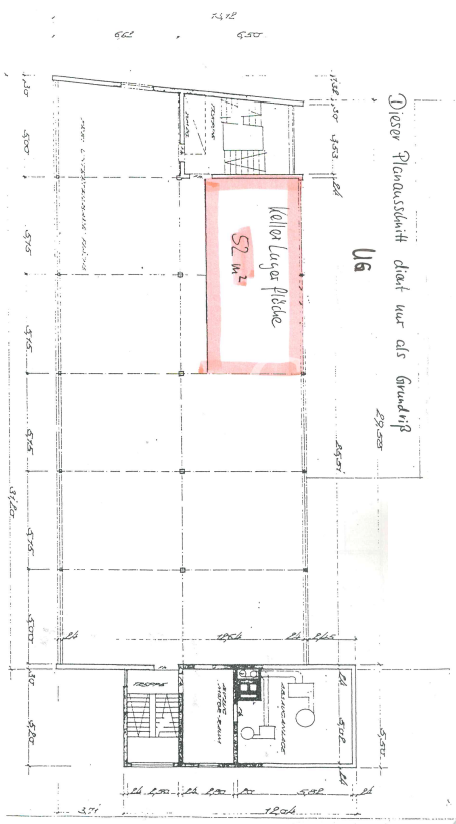 Grundriss UG Lagerfläche