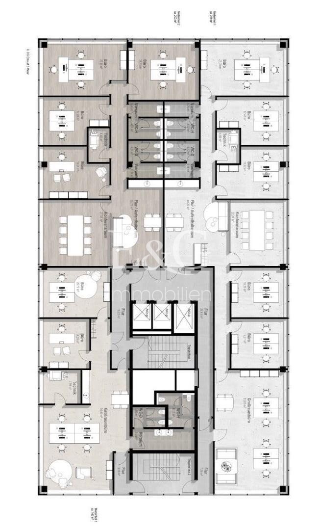 Grundriss Drei Einheiten