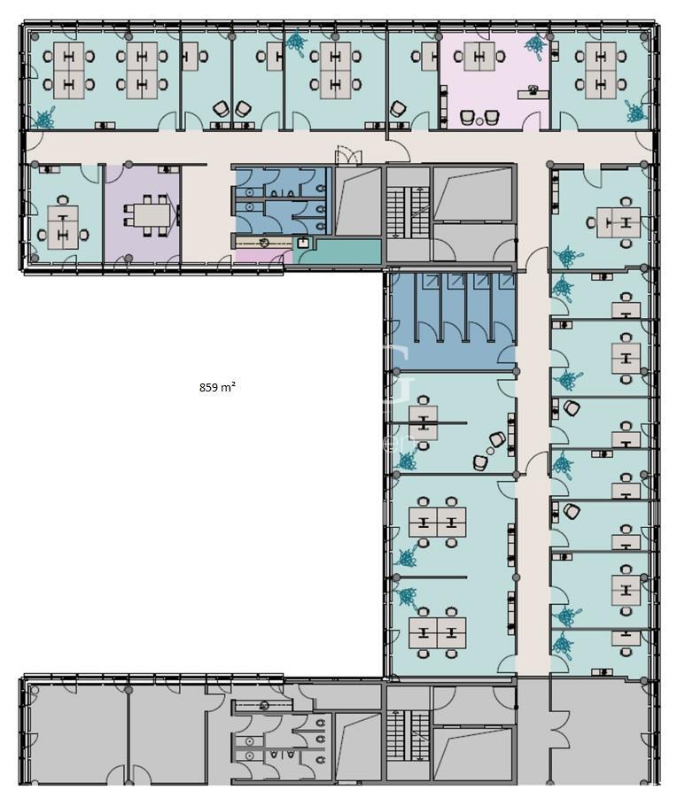 3. Obergeschoss 859 m²