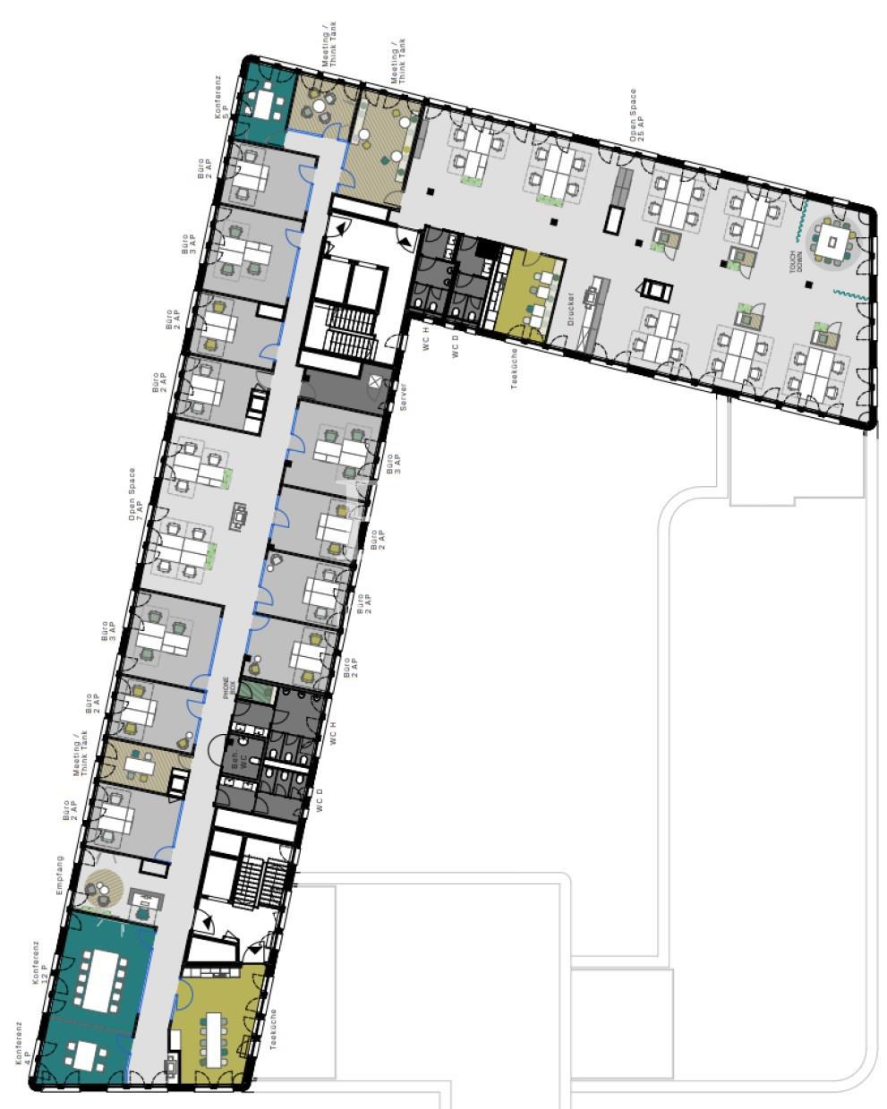5. Obergeschoss - 1.343 m²