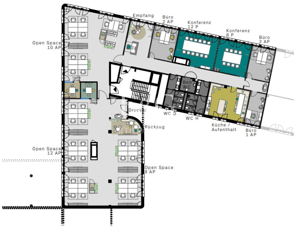1. Obergeschoss - 734 m²