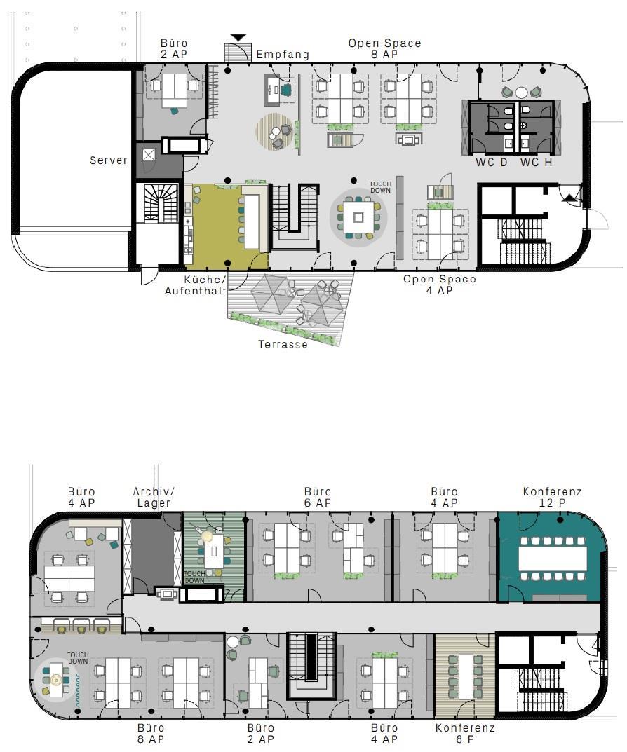 EG + 1. OG - 890 m²